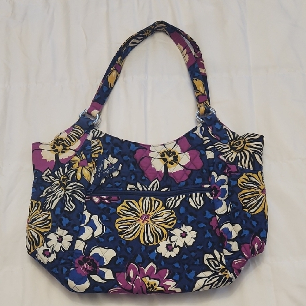 Vera Bradley Blue and Purple Floral Shoulder Bag